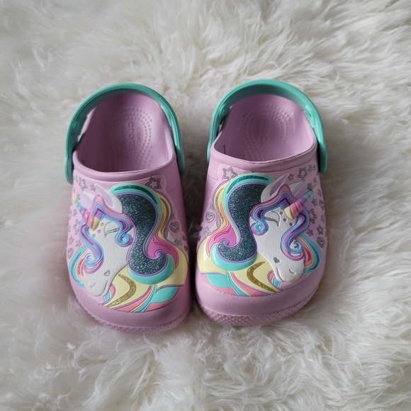 unicorn crocs size 11
